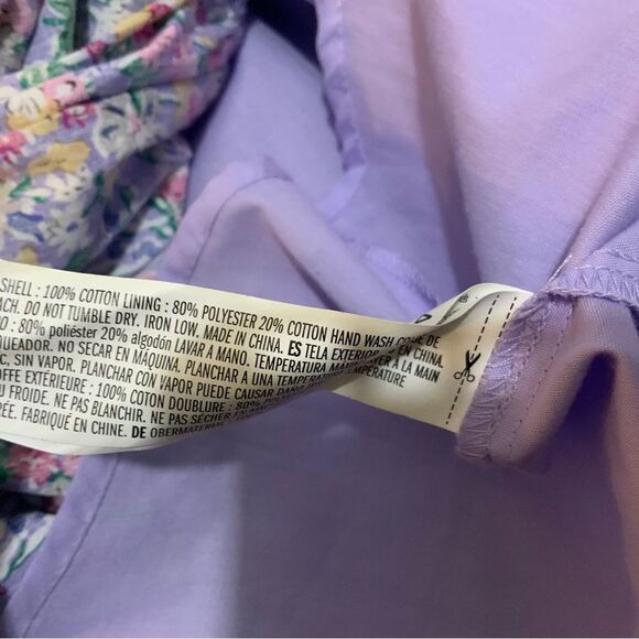 Free the Roses 100 % Floral Print babydoll fully lined dress size S - Picture 9 of 12